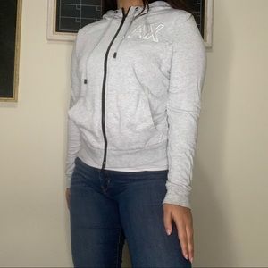 Grey Armani Exchange Zip-up